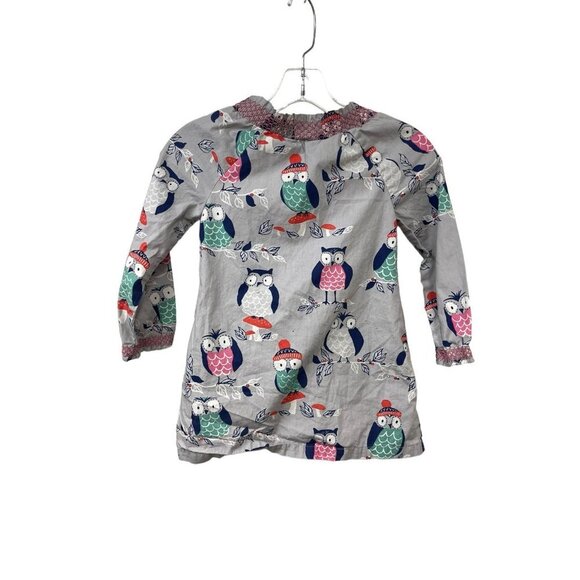 Mini Boden Owl Print Smocked Tunic Dress Size 5-6 Years - Picture 4 of 4